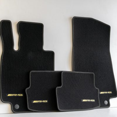 Mercedes C63s AMG Edition 1 Floor mat set OEM 2017-2023 Yellow Stitching Coupe