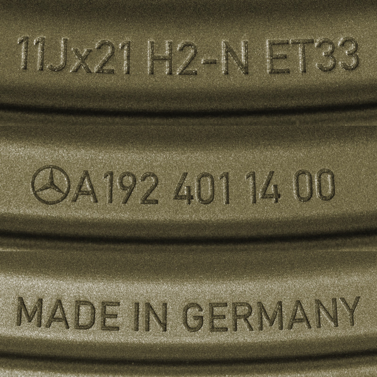 Mercedes AMG GT55 GT63 21" inch Rear rim OEM 2023-2023 Genuine Forged Gold Wheel - Image 4