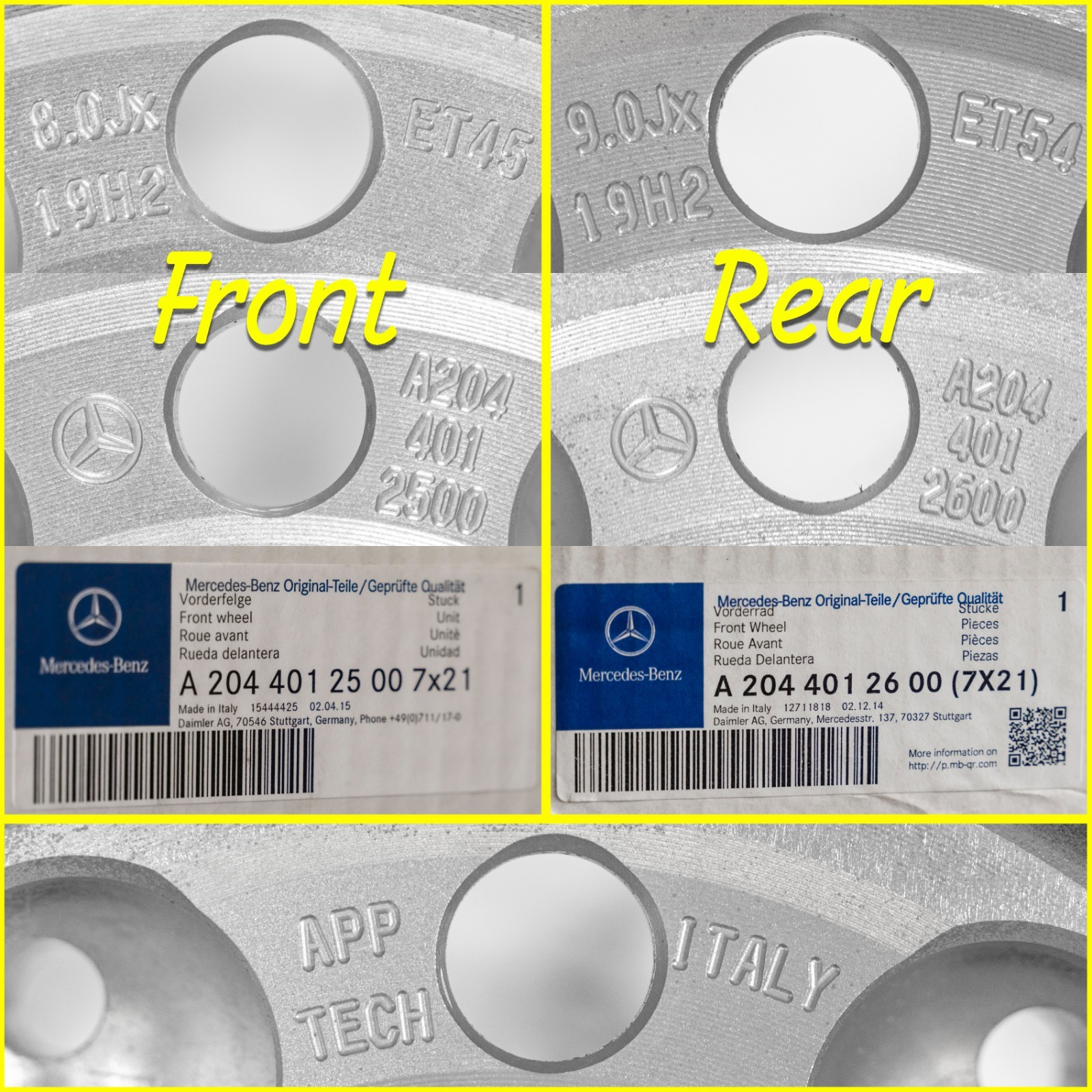Mercedes C63 AMG 19" inch rim OEM 2008-2015 Genuine 507 Edition wheels Set NEW - Image 22