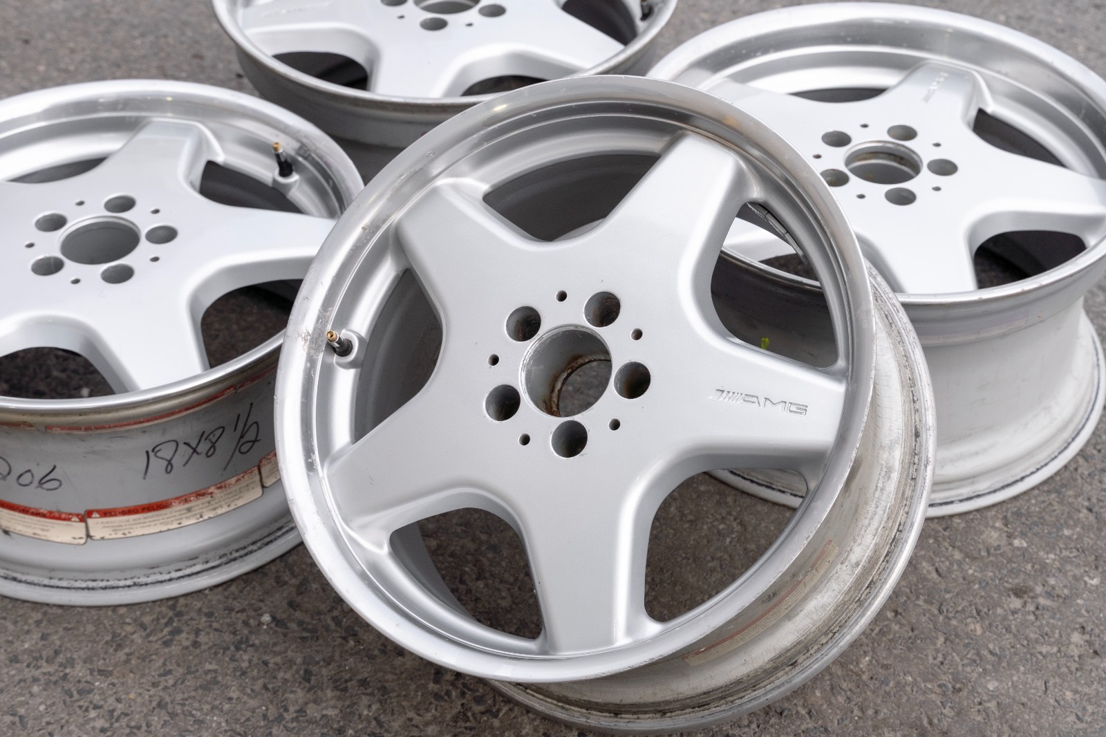 Mercedes 300SL SL320 500SL SL500 18" inch rim OEM 1989-2002 Genuine wheel SET - Image 11