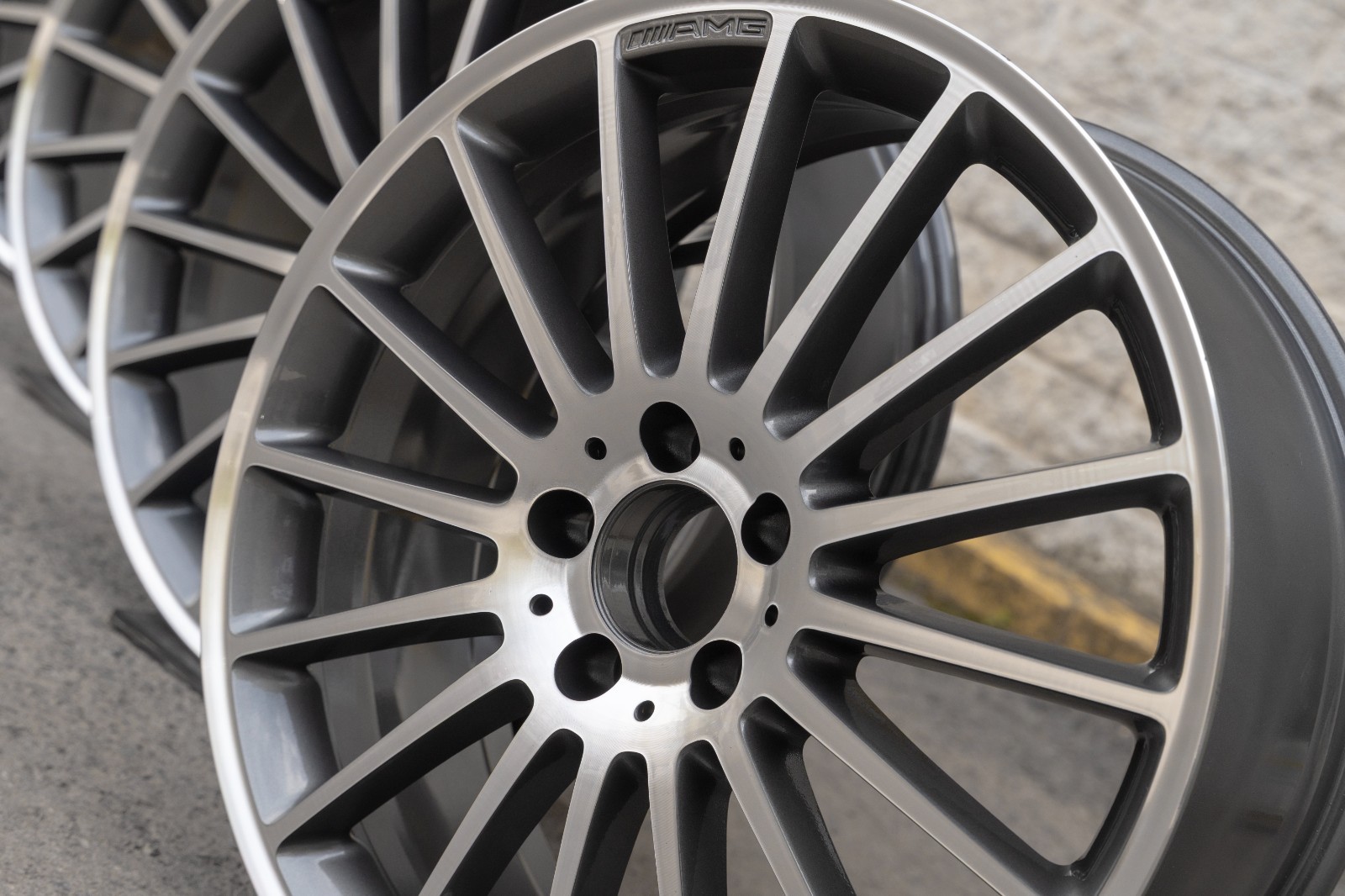 Mercedes A45 CLA45 AMG 19" inch rim OEM 2014-2019 Genuine wheels Set of 4 - Image 3