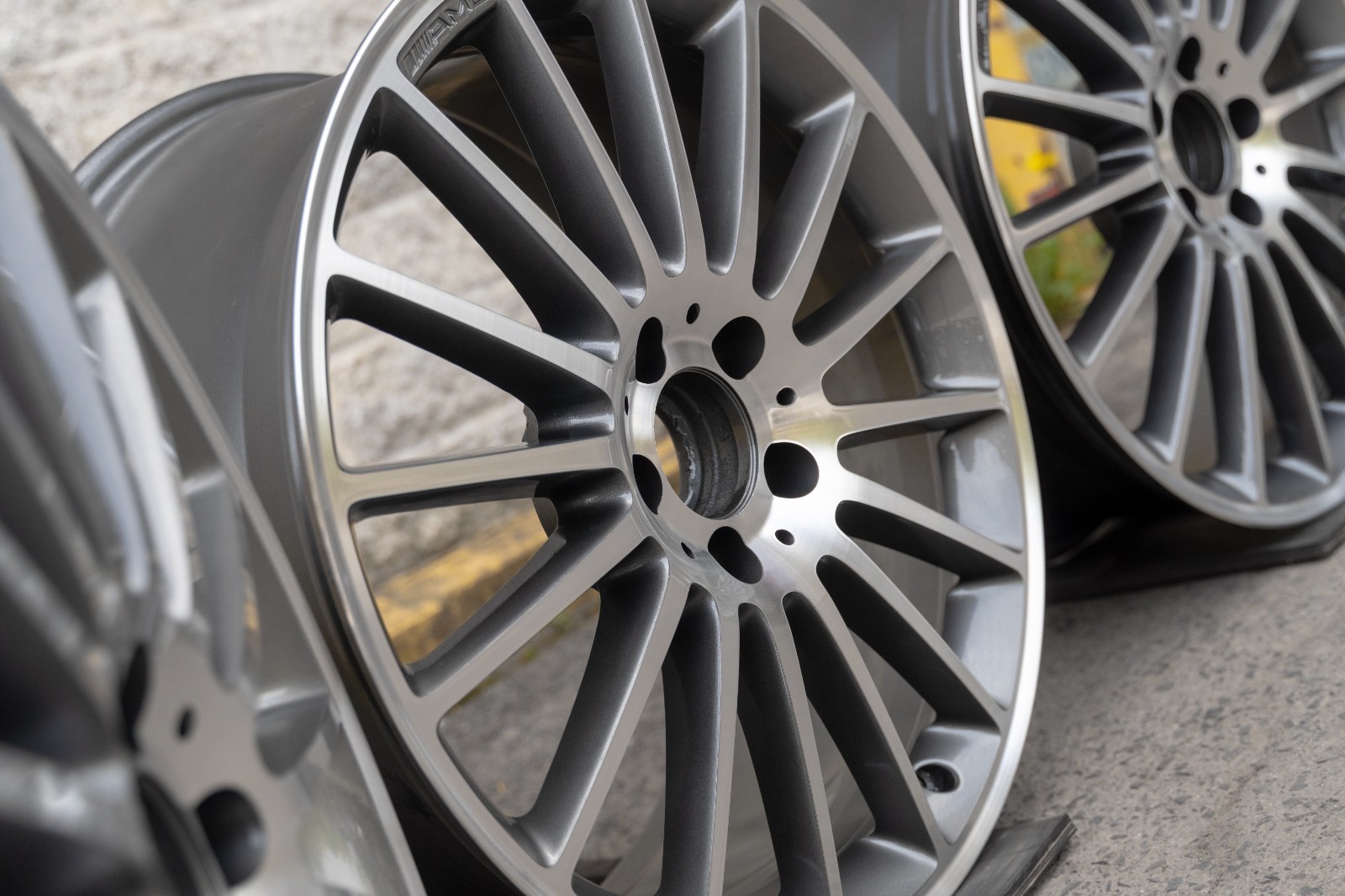 Mercedes A45 CLA45 AMG 19" inch rim OEM 2014-2019 Genuine wheels Set of 4 - Image 7