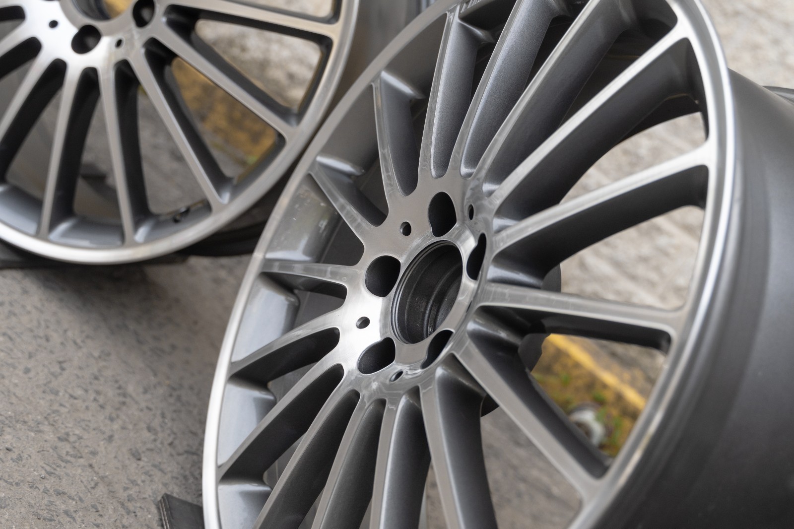 Mercedes A45 CLA45 AMG 19" inch rim OEM 2014-2019 Genuine wheels Set of 4 - Image 8