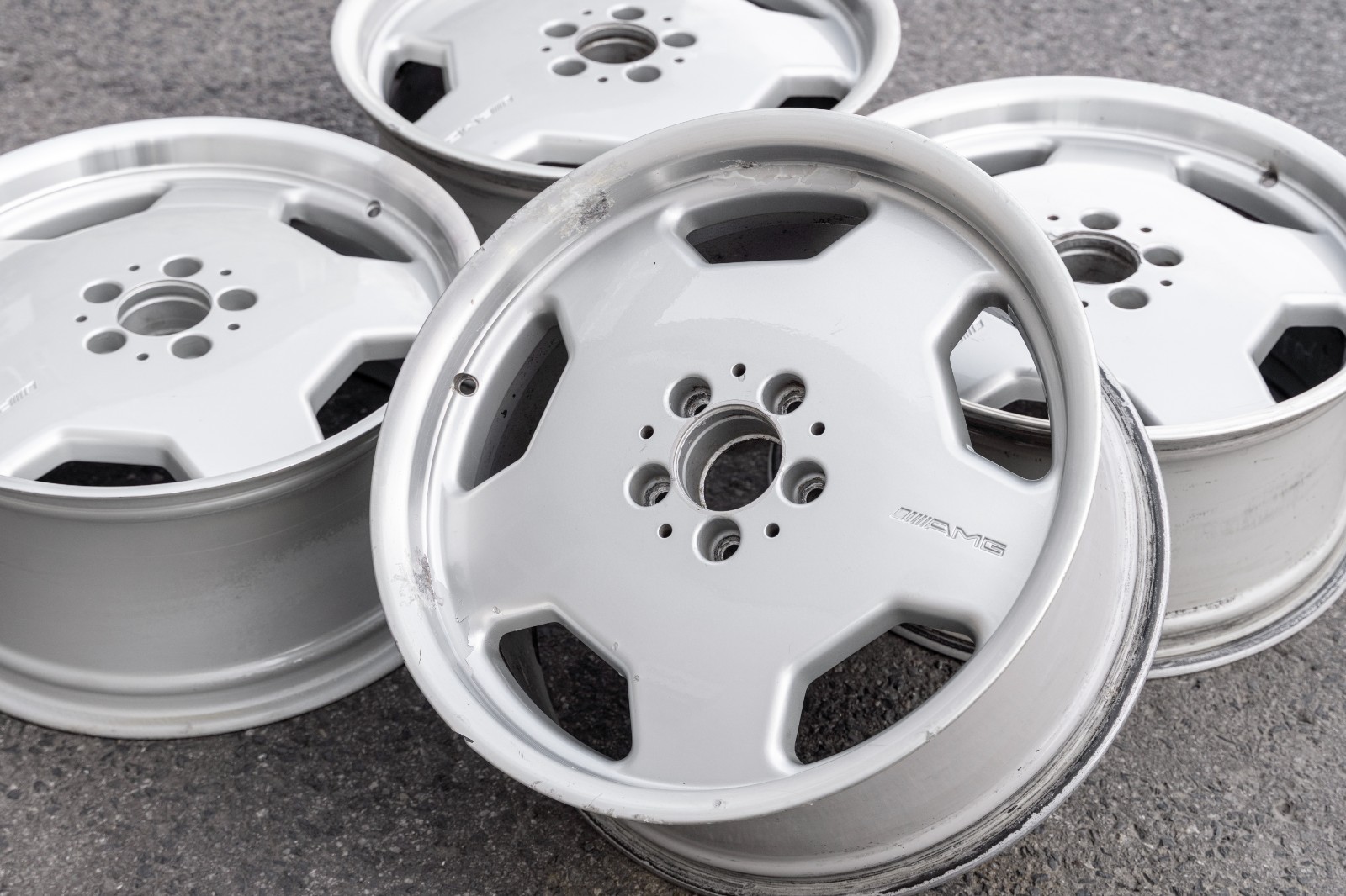 Mercedes S500 S600 18" inch OEM Monoblock Genuine AMG Wheels Set of 4 - Image 9