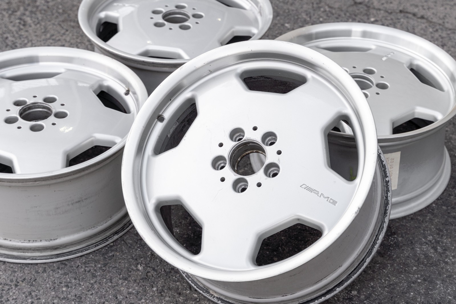 Mercedes S500 S600 18" inch OEM Monoblock Genuine AMG Wheels Set of 4 - Image 17