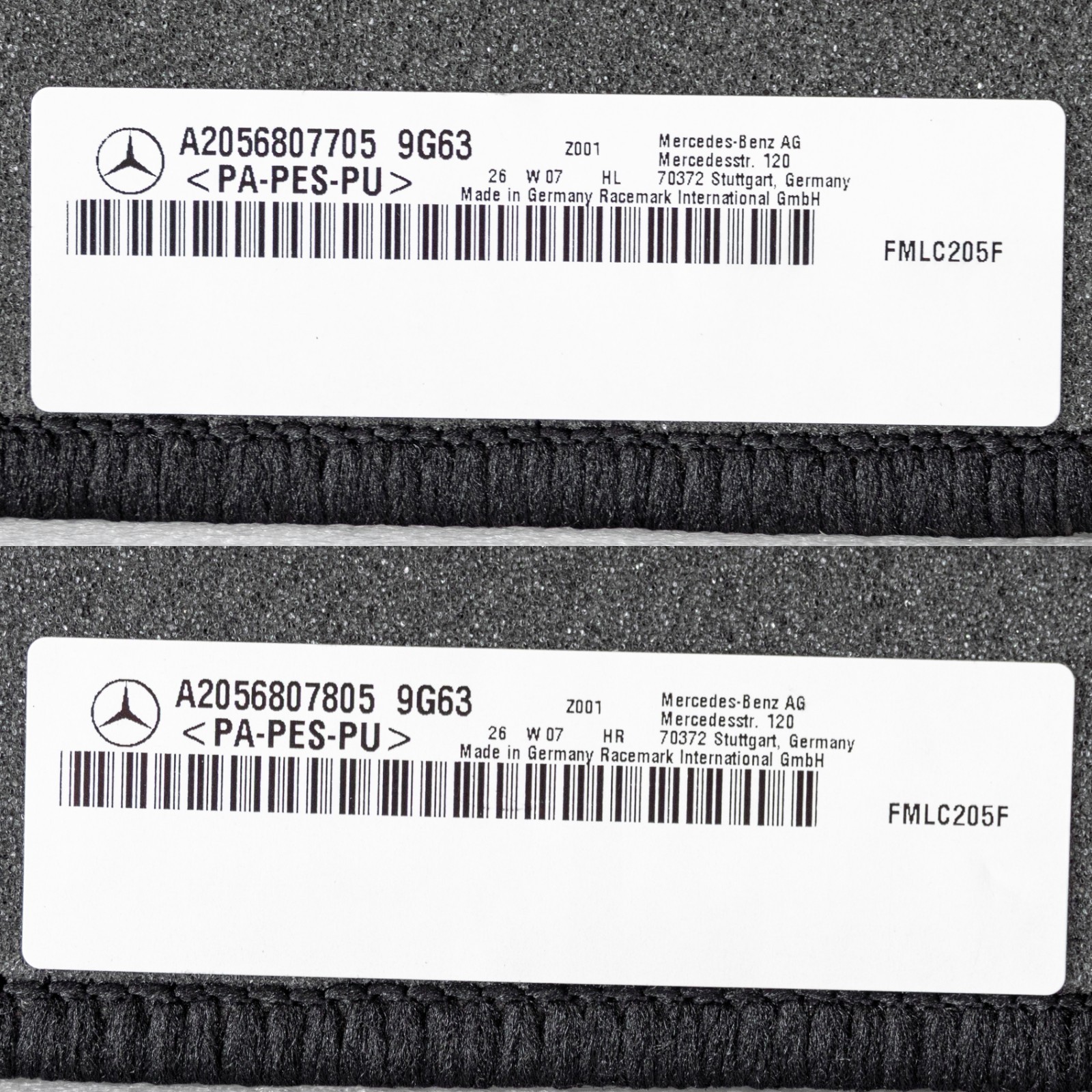 Mercedes C300 C43 C63 Coupe Convertible Floor Mat Carpet OEM Genuine Set REAR - Image 22